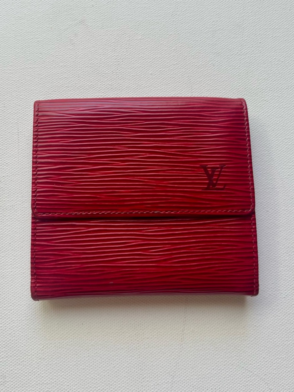 Louis Vuitton Red Leather Epi Wallet